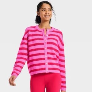 NWT Size XXS Joy Lab Pink Button Up Sweater